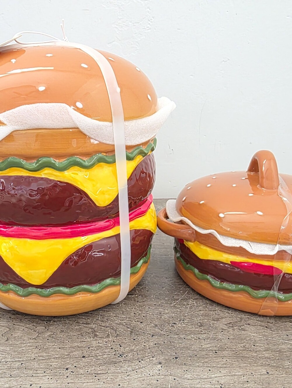 Cheeseburger Ceramic Canister & Brie Baker Viral Jew